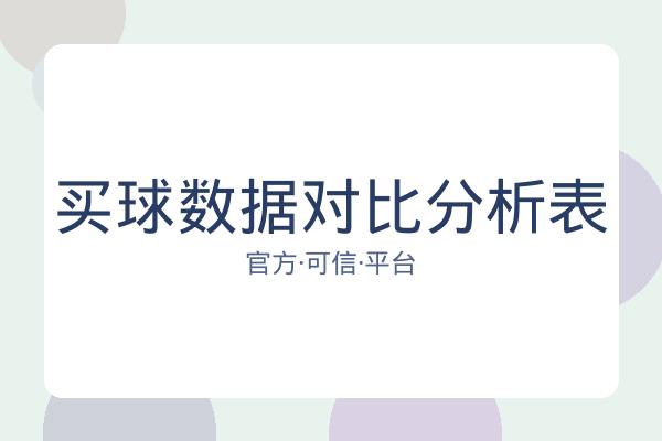 买球数据对比分析表